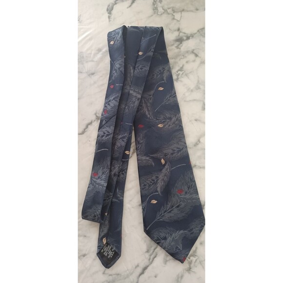 American Edition Tie USA Black w/Red & Gold Leaves Office Business Preppy - Picture 1 of 4